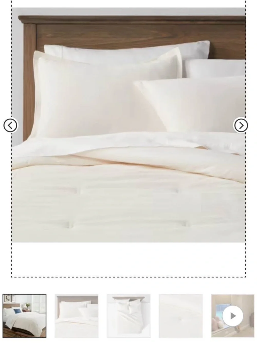 Velvet Comforter and Sham Set - Threshold, cream, full/queen